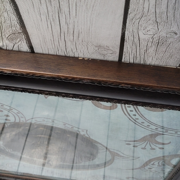 Decorative Framed Wall Art with Centered Shadow Box Floral Design - Picture 4 of 7